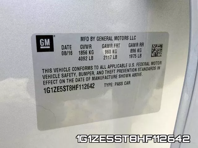 1G1ZE5ST8HF112642 фото 2