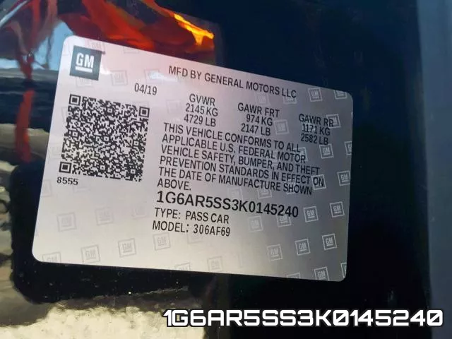 1G6AR5SS3K0145240 фото 2