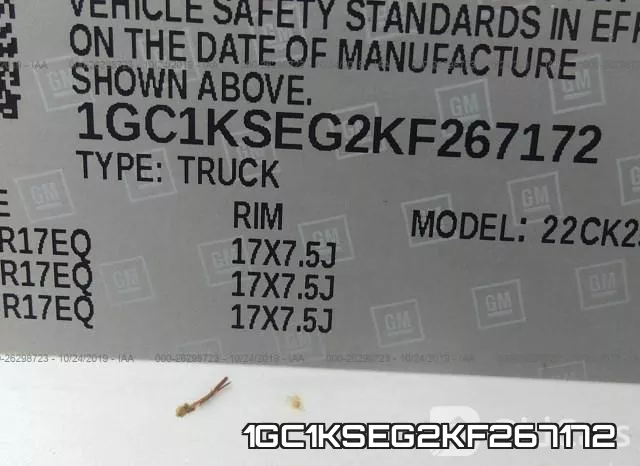 1GC1KSEG2KF267172 фото 10
