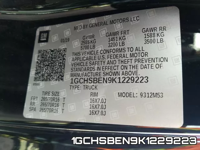 1GCHSBEN9K1229223 фото 2