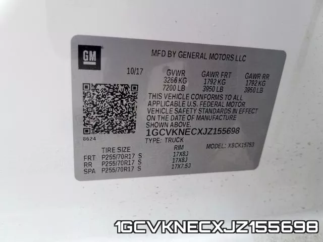 1GCVKNECXJZ155698 фото 2