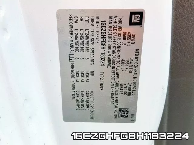 1GCZGHFG8H1183224 фото 2