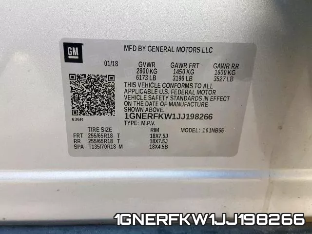 1GNERFKW1JJ198266 фото 2