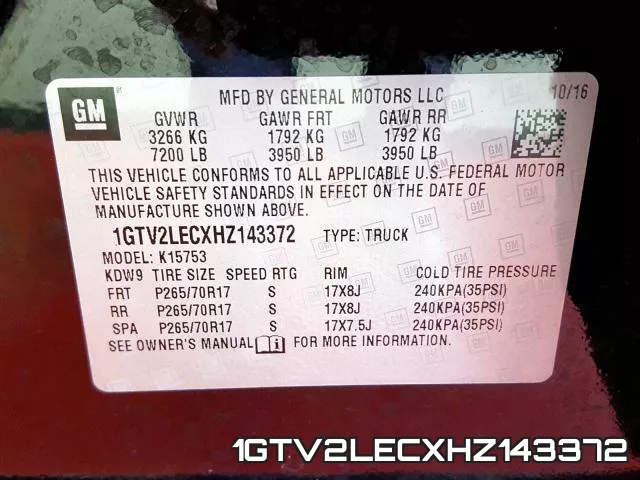 1GTV2LECXHZ143372 фото 2