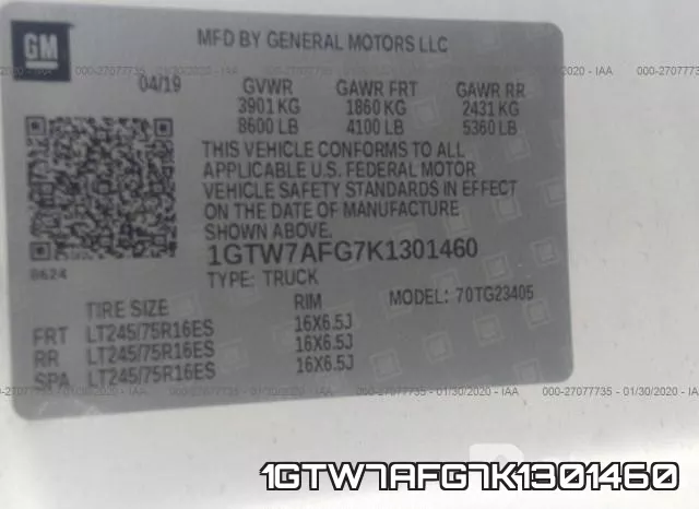 1GTW7AFG7K1301460 фото 10
