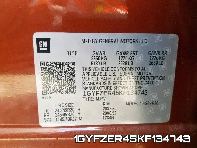 1GYFZER45KF134743 фото 2