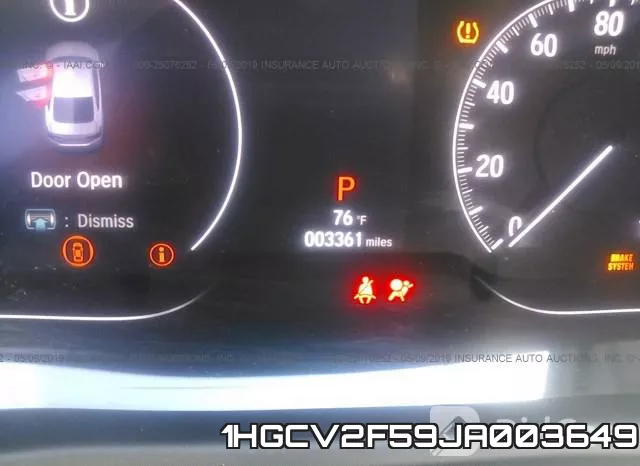 1HGCV2F59JA003649 фото 8
