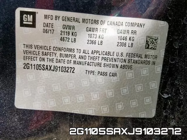 2G1105SAXJ9103272 фото 2