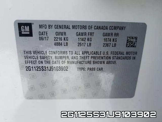 2G1125S31J9103902 фото 2