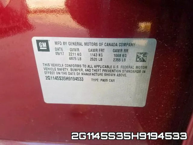 2G1145S35H9194533 фото 2