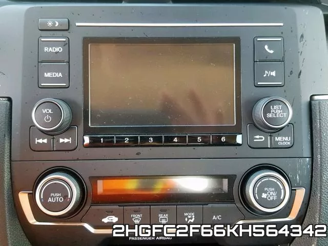 2HGFC2F66KH564342 фото 10