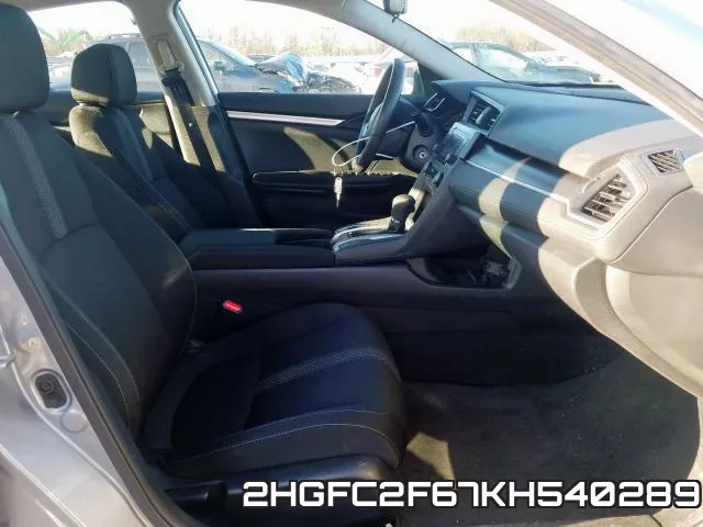 2HGFC2F67KH540289 фото 6