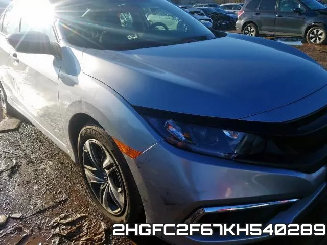2HGFC2F67KH540289 фото 10