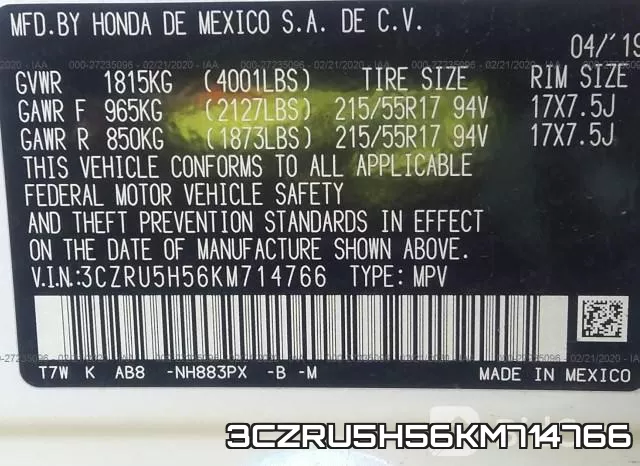 3CZRU5H56KM714766 фото 10