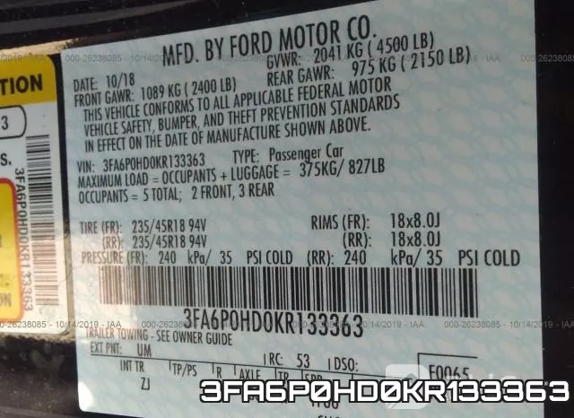 3FA6P0HD0KR133363 фото 10