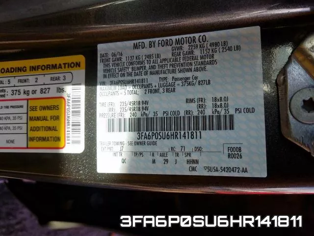 3FA6P0SU6HR141811 фото 2