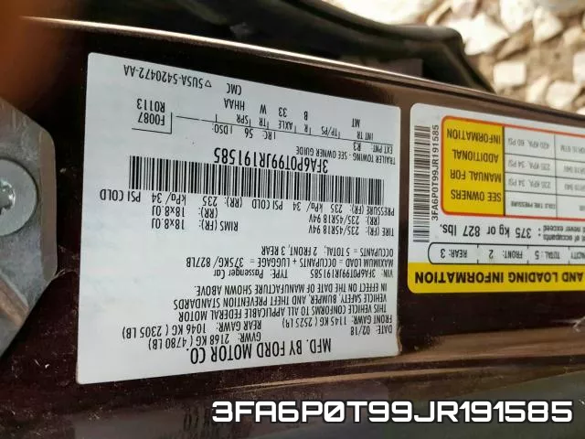 3FA6P0T99JR191585 фото 2