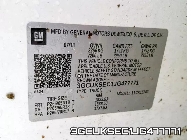 3GCUKSEC1JG477771 фото 2