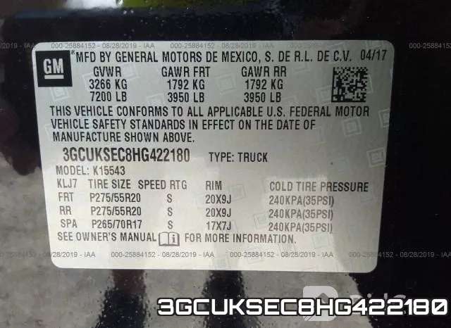 3GCUKSEC8HG422180 фото 10