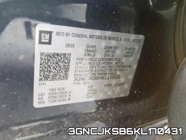 3GNCJKSB6KL170431 фото 2