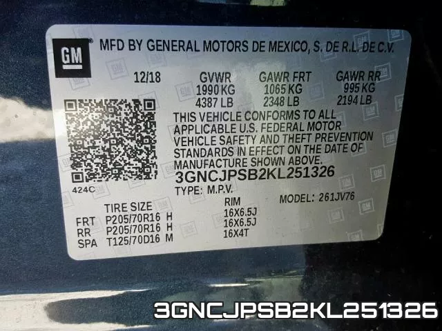 3GNCJPSB2KL251326 фото 2