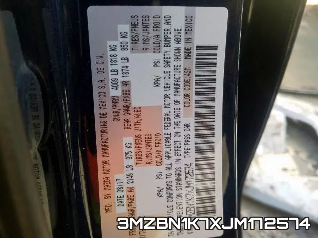 3MZBN1K7XJM172574 фото 2