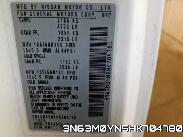 3N63M0YN5HK704780 фото 2