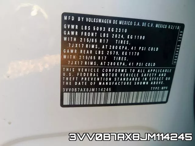 3VV0B7AX8JM114245 фото 2