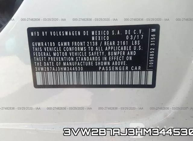 3VW2B7AJ3HM344530 фото 10