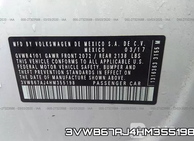 3VWB67AJ4HM355198 фото 10