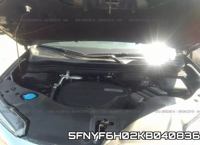 5FNYF6H02KB040836 фото 2
