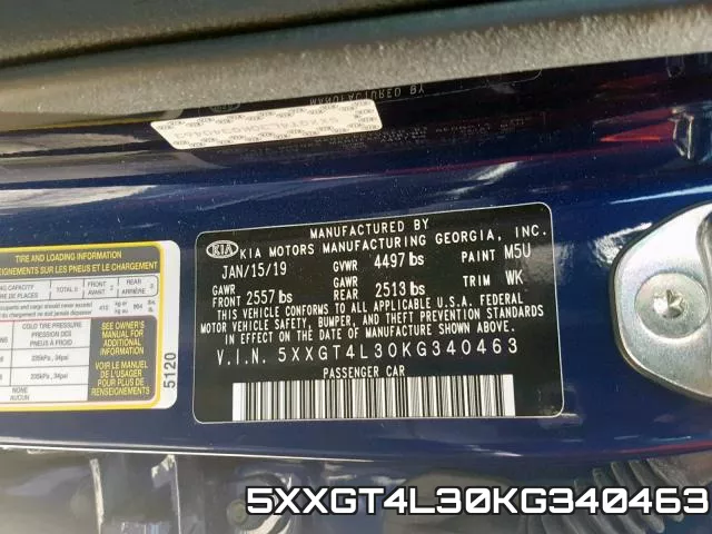 5XXGT4L30KG340463 фото 2
