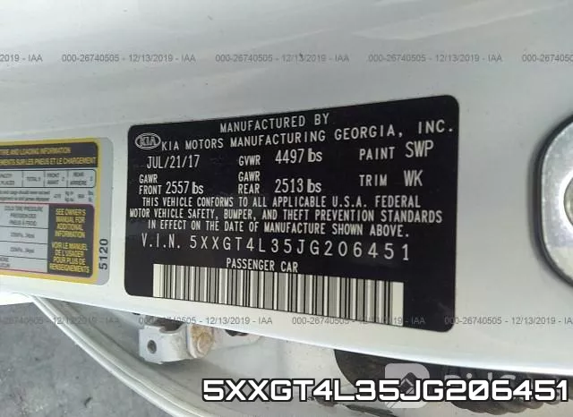 5XXGT4L35JG206451 фото 10