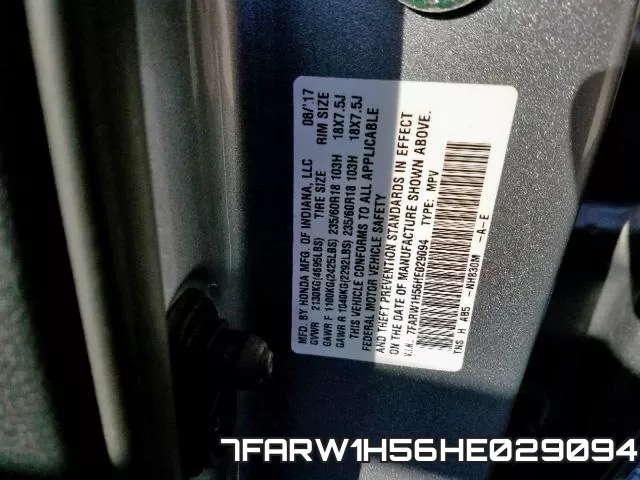 7FARW1H56HE029094 фото 2