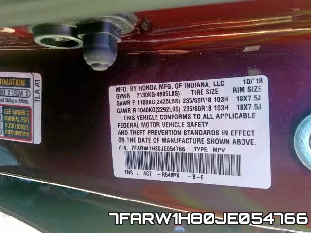 7FARW1H80JE054766 фото 2