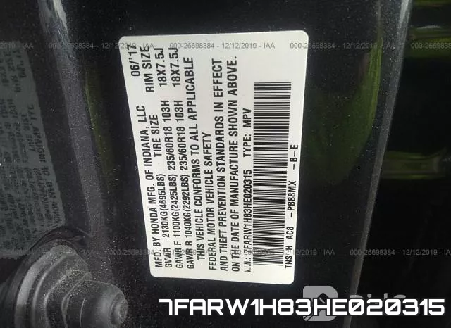 7FARW1H83HE020315 фото 10