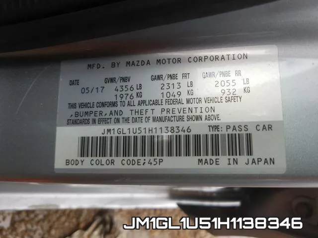 JM1GL1U51H1138346 фото 2