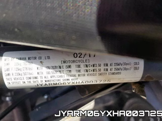 JYARM06YXHA003725 фото 2