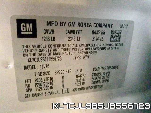 KL7CJLSB5JB556723 фото 2