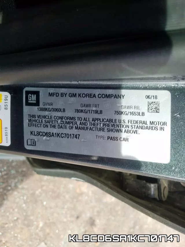 KL8CD6SA1KC701747 фото 2
