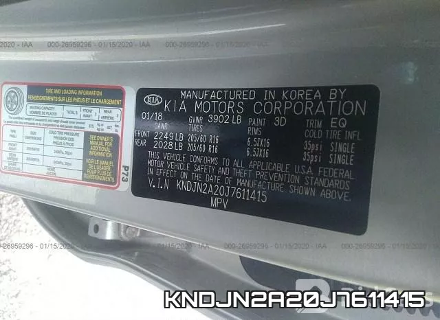 KNDJN2A20J7611415 фото 10