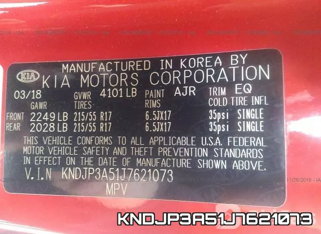 KNDJP3A51J7621073 фото 10