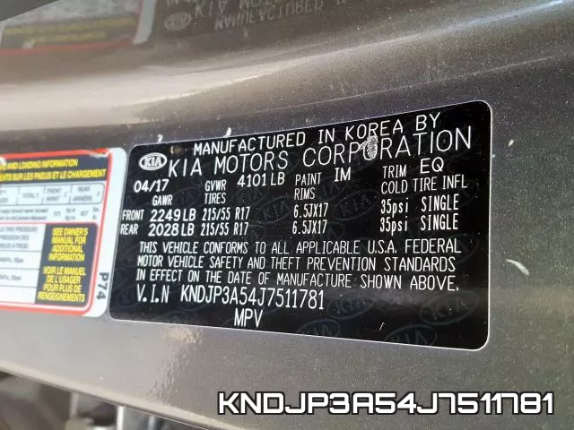 KNDJP3A54J7511781 фото 2