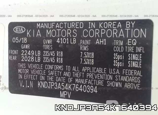 KNDJP3A54K7640394 фото 10