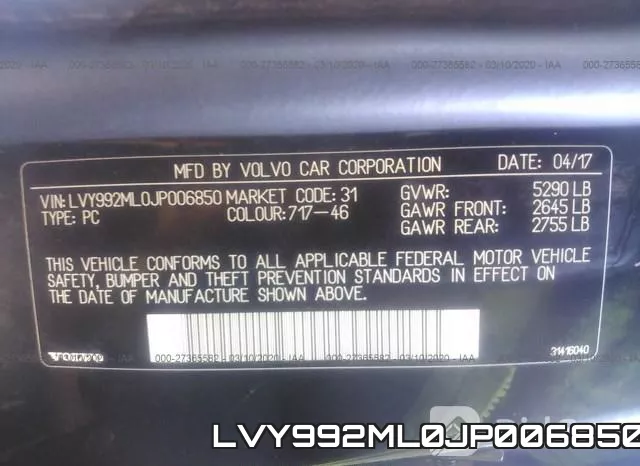 LVY992ML0JP006850 фото 10