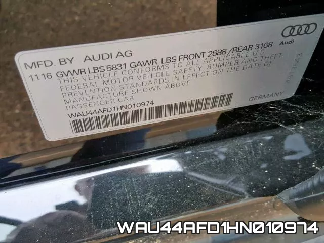 WAU44AFD1HN010974 фото 2
