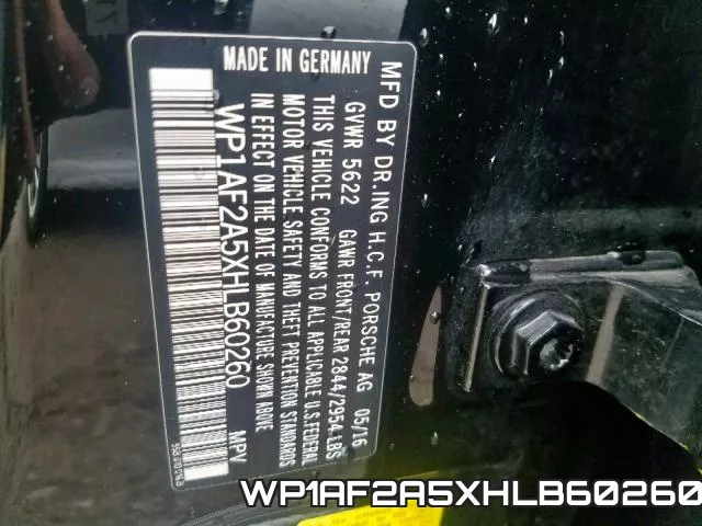 WP1AF2A5XHLB60260 фото 2