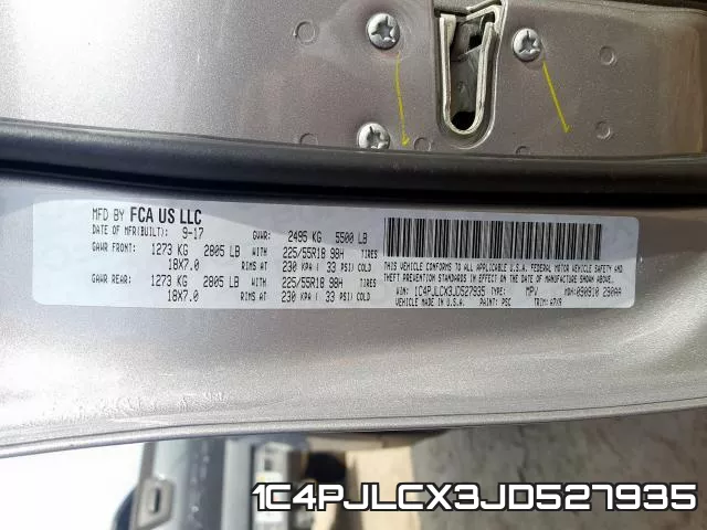 1C4PJLCX3JD527935 фото 2