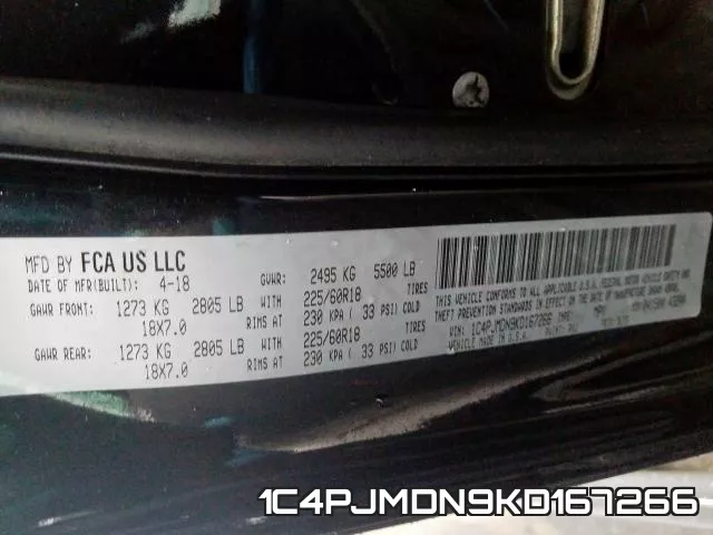 1C4PJMDN9KD167266 фото 2