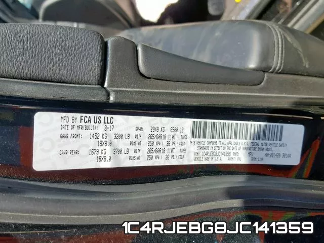 1C4RJEBG8JC141359 фото 2